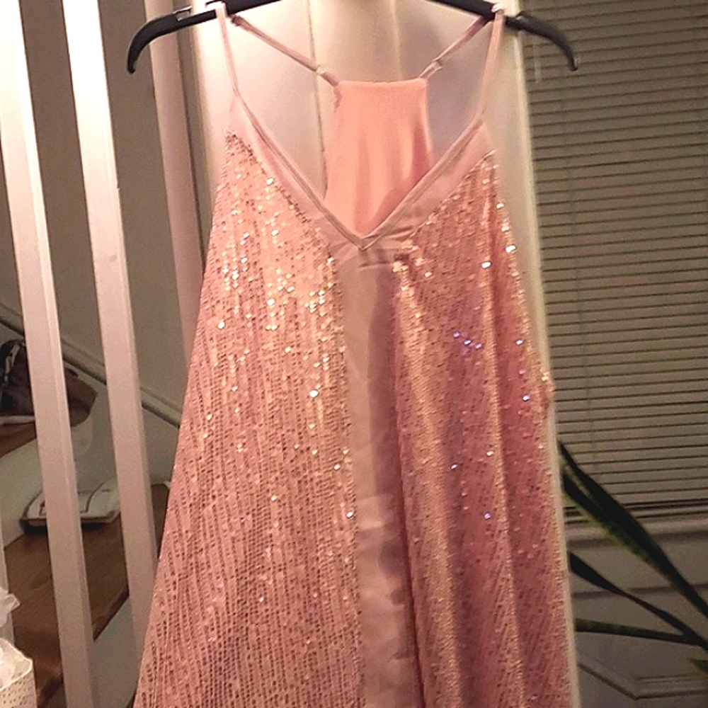 Shein Pink Sequin Dressy Tank NWOT W size 2x